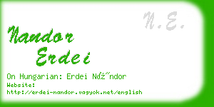 nandor erdei business card